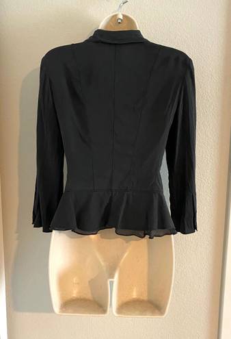 DKNY NWOT  silk ruffled cardigan/top. Sz 2