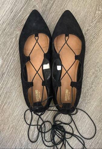 Mossimo Supply Co  Black Wrap Flats Women’s Size 10