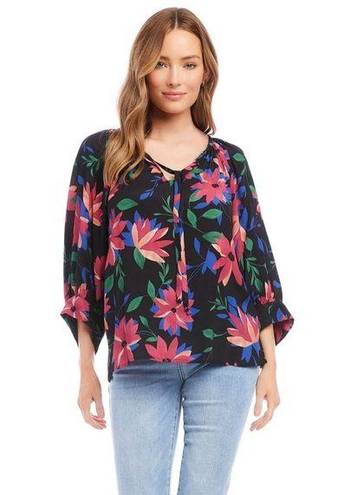 Karen Kane NWT  In Full Bloom Floral Blouse