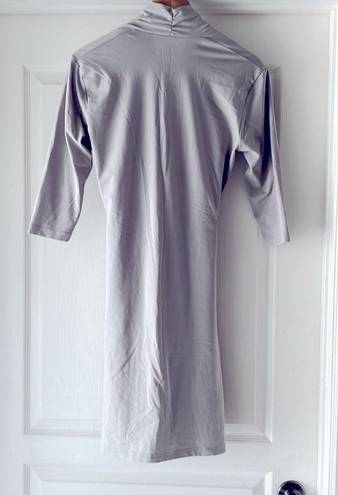 Patagonia Organic Cotton Gray V Neck Dress w/ pockets!Sm 3/4 length…