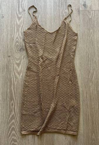 White Fox Boutique Brown Knit Coverup Dress