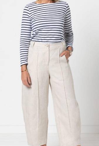 Young Fabulous and Broke  Natural Linen Blend  Wide Leg Pants 