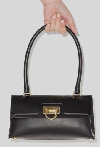 Salvatore Ferragamo  Trifolio Swing Leather Shoulder Bag in Black, Like New