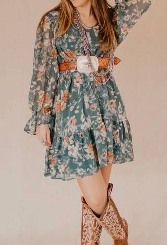 &merci Green Floral Dress