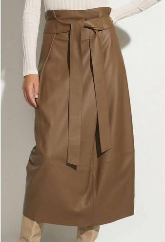 Vince  Belted Lambskin Leather Skirt-‎ NWT 6