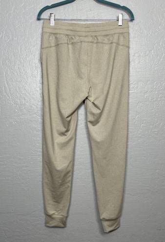 Zyia Women S Beige Heather Jogger Pants Pockets Drawstring Lightweight Athletic