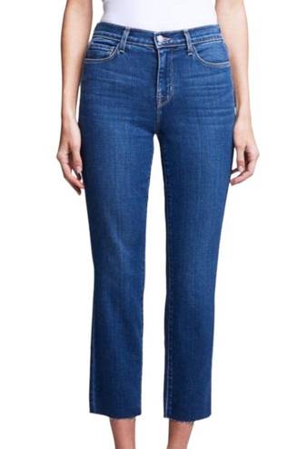 L'Agence L’AGENCE Sada Cropped Jeans Raw Hem Manchester Blue NWT Size 28