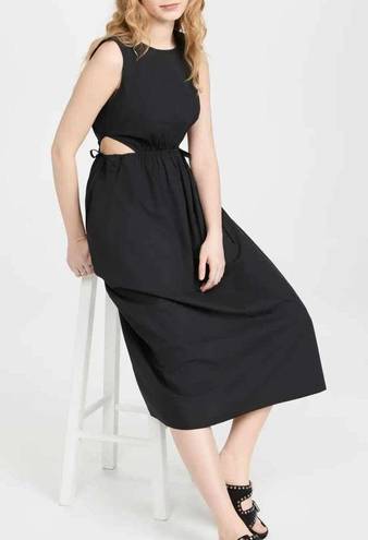 Rails  Yvette Cut Out Black Organic Cotton Midi Dress Size XL