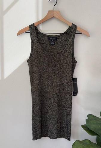 Karen Kane NWT  Sparkly Tight Knit Tank Top Sleeveless Rayon Polyester Metallic M