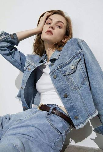 Vintage Blue J.ING  Crop Denim Jacket