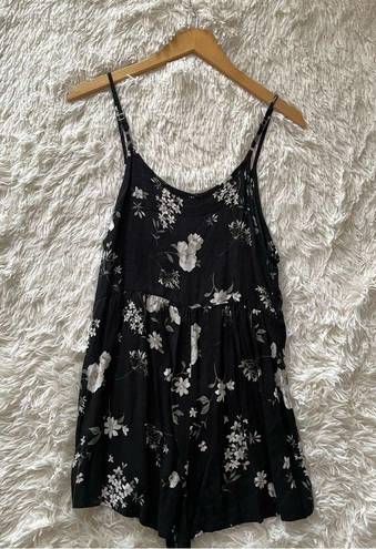 Brandy Melville  rare black floral Kimia romper