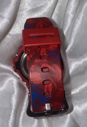 Casio Women's Red Floral Print G-Shock S Series Watch