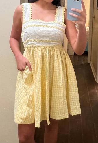 Mabel Yellow Gingham Dress