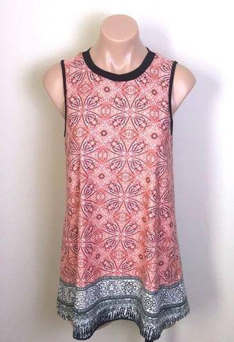 AB Studio  Tank Top Tunic Orange Green Black White