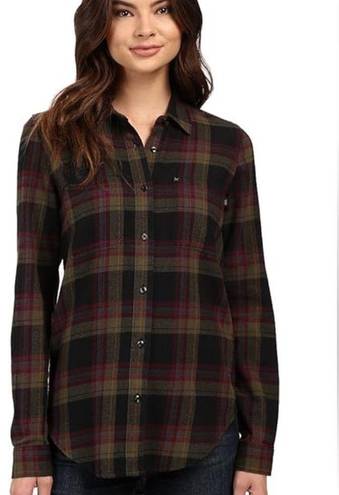 Vans  Shirt Womens XS Meridian Flannel Shirt Purple Black Plaid Button Front