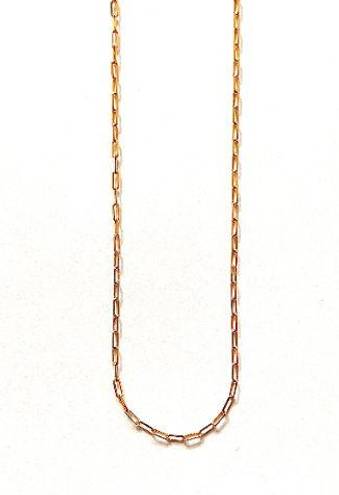 Tehrani Jewelry 14k Solid Gold paperclip necklace | 1.5 mm paperclip chain | 18 inches long |