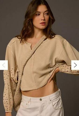 Pilcro  Batwing Eyelet Sweatshirt