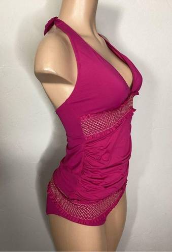 Bleu Rod Beattie New.  rouge smocked tankini set Size 8. Retails $161