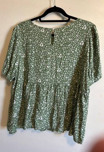 SheIn Green Peplum Top