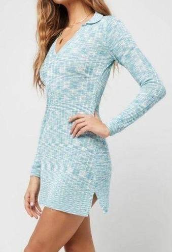 l*space L* Aria Rib Knit Dress Poolside Blue S