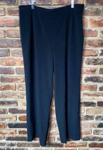 Coldwater Creek  Black Wide Leg Side Zip Dress Pants Women's Size 16