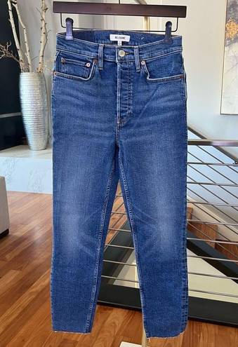 RE/DONE  90s High Rise Ankle Crop Jeans in French Blue ✨✨2X HP✨✨