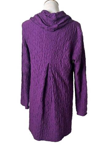 Habitat  Clothes To Live In Crinkle Tunic Purple Cowl Neck Textured Women‎ Size S