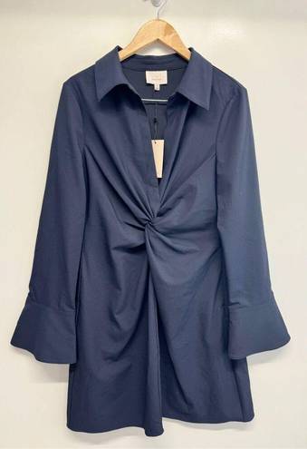 Cinq à Sept  Mckenna Dress Navy Blue Size 12 Long Sleeve NEW