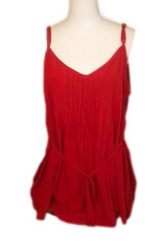 Isabel Maternity  Red Spaghetti Strap Blouse