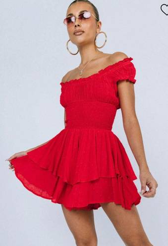 Princess Polly The Love Galore Romper Red