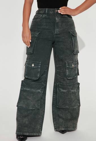 FashioNova Denim Cargo Pants