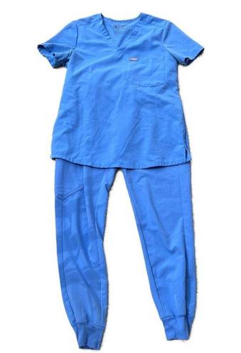 FIGS  Jogger Scrub Set Ceil Blue XS