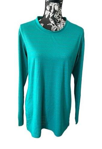 Zyia  Women’s Chill Long Sleeve Athletic Shirt green  active breathable XLARGE