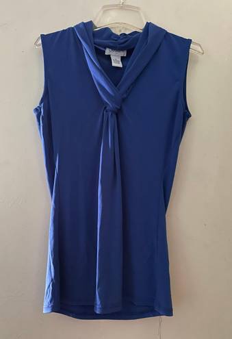 Carmen Marc Valvo Blue Blouse