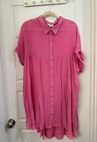 Umgee Pink Shirt Dress