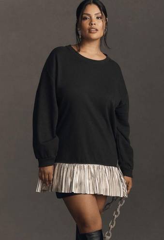 Pilcro  • Metallic Twofer Tunic Blouse Black Silver