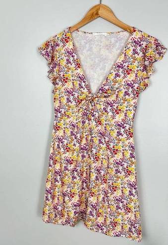 Lush Clothing Lush Keyhole Cutout Floral Mini A Line Skirt Small EUC