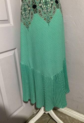 Maeve  Canyon Creek Mint Green Sleeveless Pleated Maxi Dress