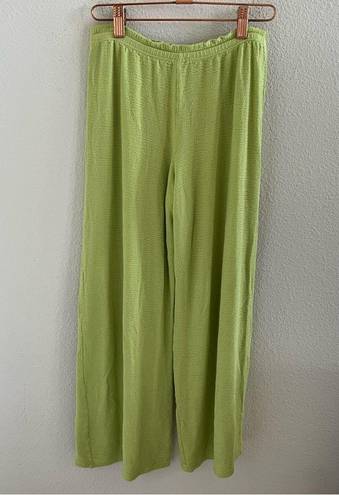 Daisy Dippin 's Green Elastic Waist Pull Wide Leg Crop Green XS