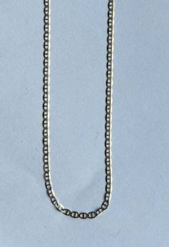 Tehrani Jewelry 14k Real Gold 1.4mm Flat Mariner Chain necklace