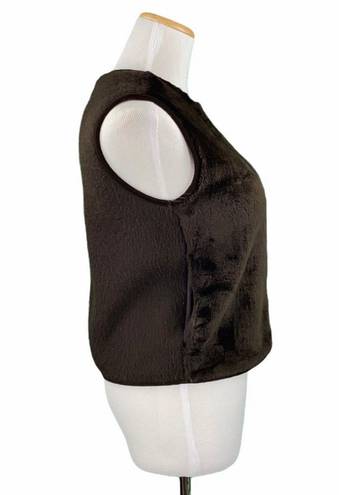 Banana Republic Dark Brown Faux Fur Fleece Vest