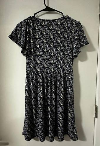 Aeropostale Dress - Navy blue With Flowers