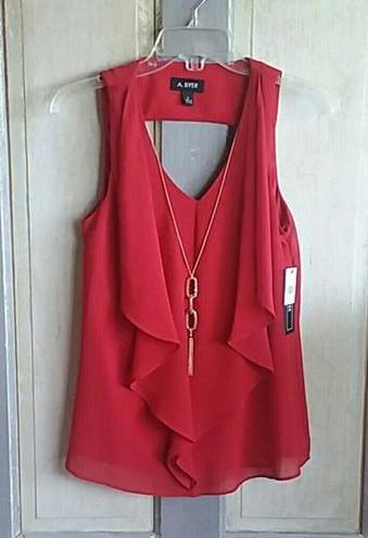 A Byer NWT A. BYER dressy flowy tank with necklace