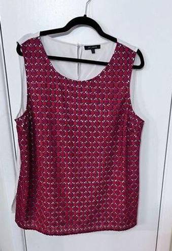 St. John  HIBISCUS MULTI GEOMETRIC PATTERN TOP WOMENS SIZE XL