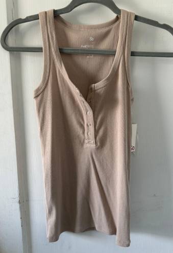 Brown Ribbed Top Size XS