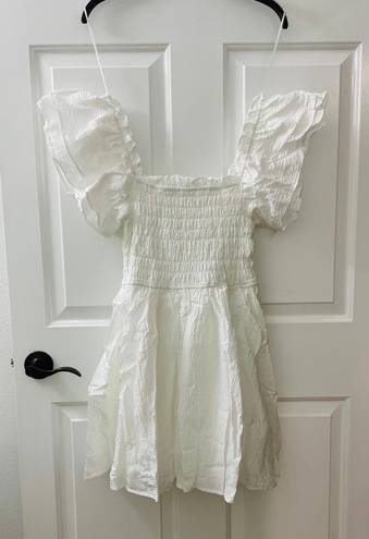TCEC | NWOT | Ruffle Sleeve Mini Dress | S | White | CD02530
