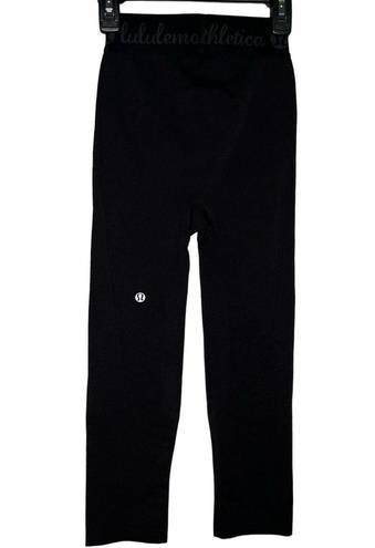 Lululemon Time Warp Compression Black Midrise 7/8 Leggings Tights Womens Size 0