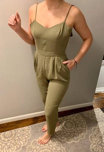 Jennifer Lopez Army Green Jumpsuit