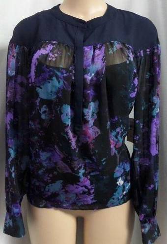 Coldwater Creek "" BLUE/PURPLE WITH CAMI CAREER CASUAL SHIRT BLOUSE SIZE: S NWT