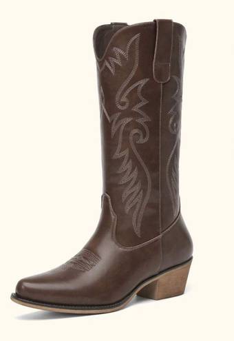 Brown Cowboy Boot Size 11